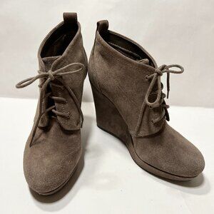 Jessica Simpson 7.5 Suede Wedge Ankle Booties Boots